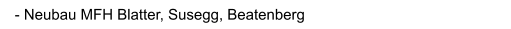 - Neubau MFH Blatter, Susegg, Beatenberg